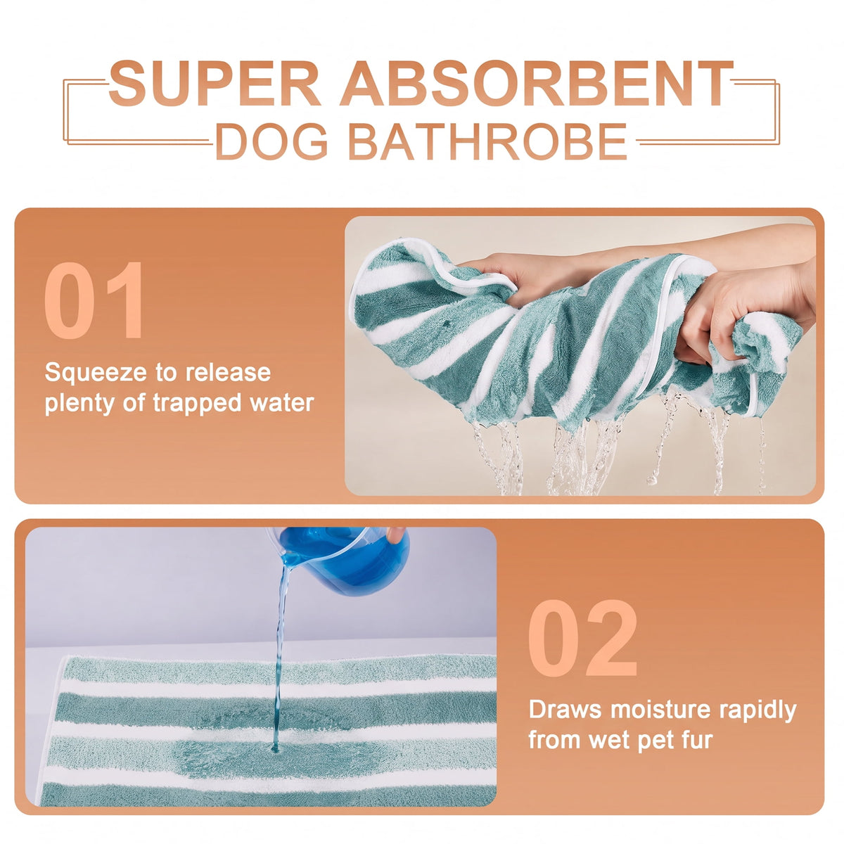 Quick-Dry Dog Bathrobe – image 3