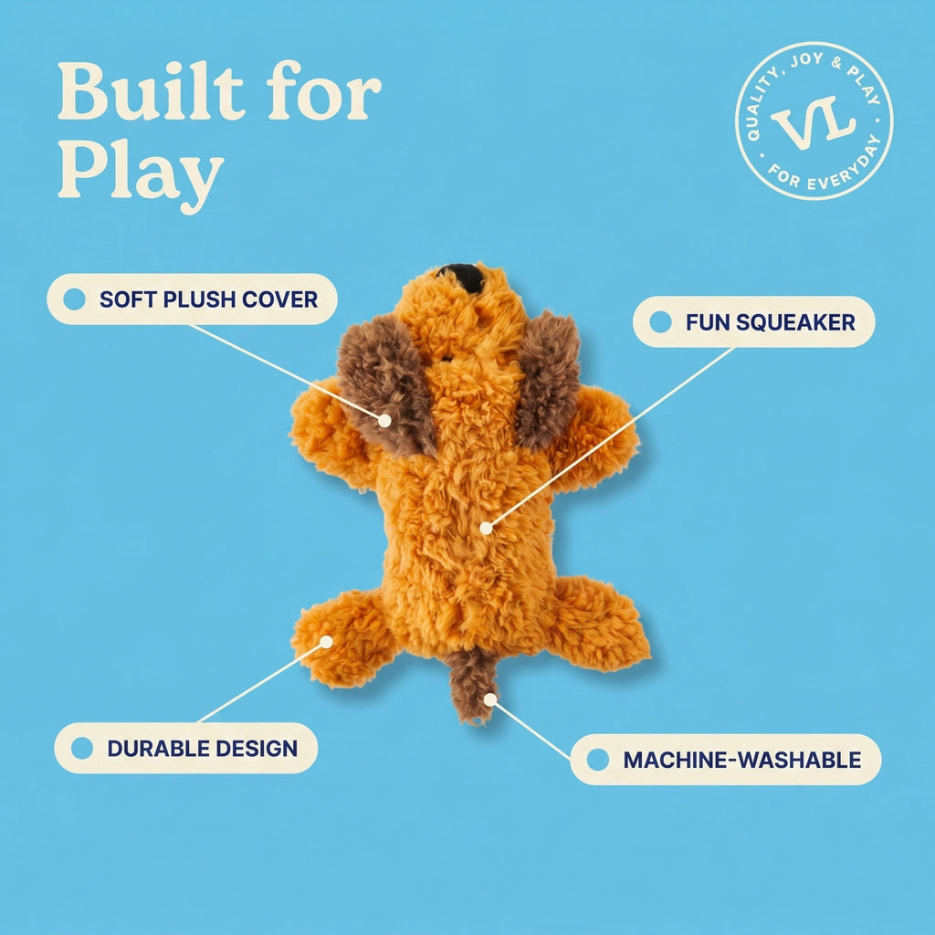 Floppy Pup Plush Squeaky Toy – image 5