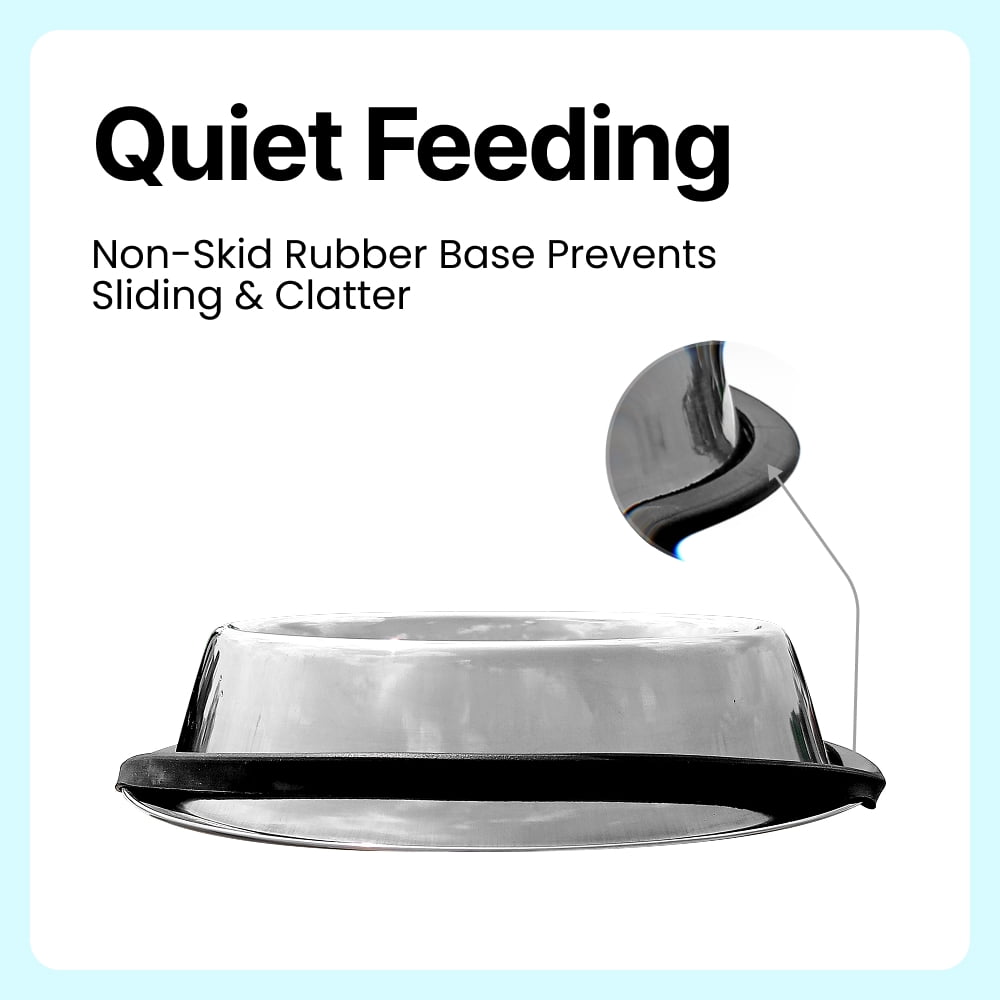 Non-Skid Stainless Steel Dog Bowl – image 4