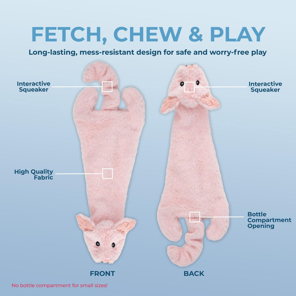 Stuffing-Free Double Squeak Dog Toy – image 3