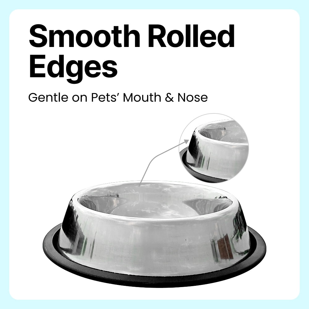 Non-Skid Stainless Steel Dog Bowl – image 3