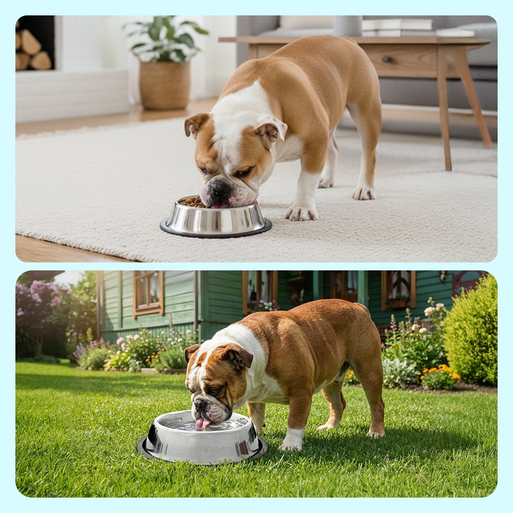 Non-Skid Stainless Steel Dog Bowl – image 6
