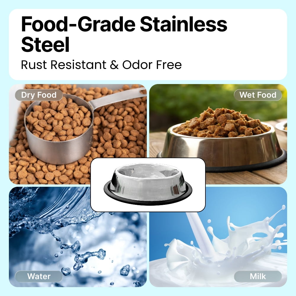 Non-Skid Stainless Steel Dog Bowl – image 5