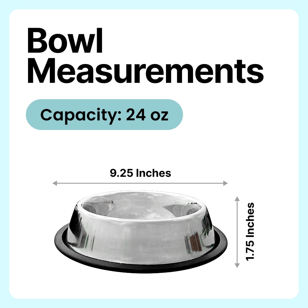 Non-Skid Stainless Steel Dog Bowl – image 2